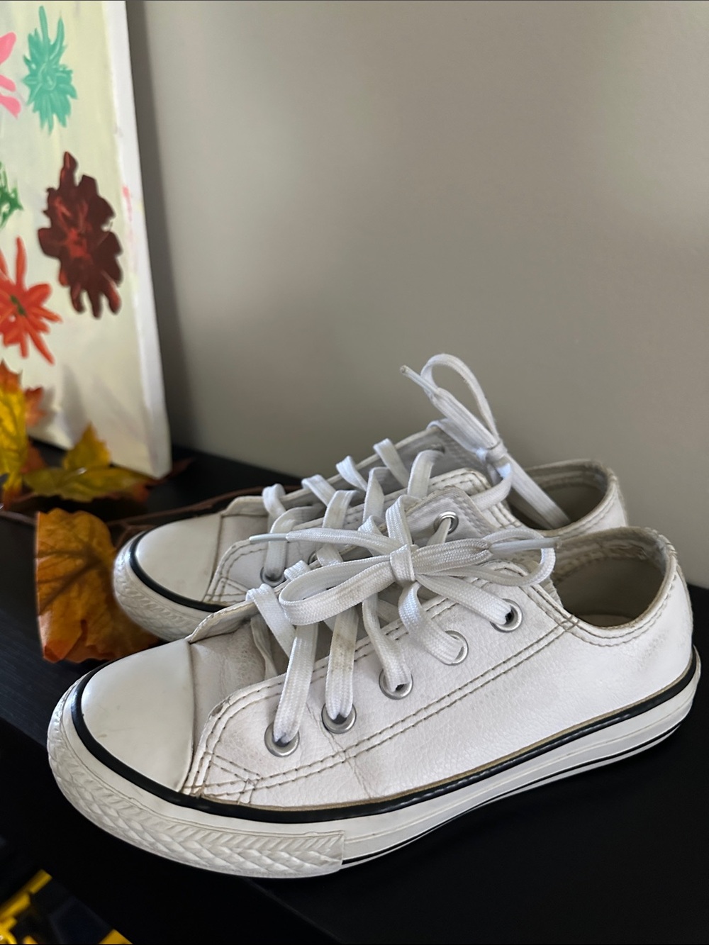 Converse Kids White Low-Top Canvas Sneakers
